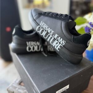Versace Jeans Collection Black Athletic Shoes